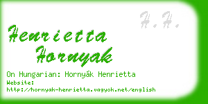 henrietta hornyak business card
