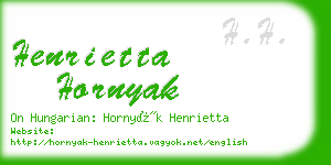 henrietta hornyak business card